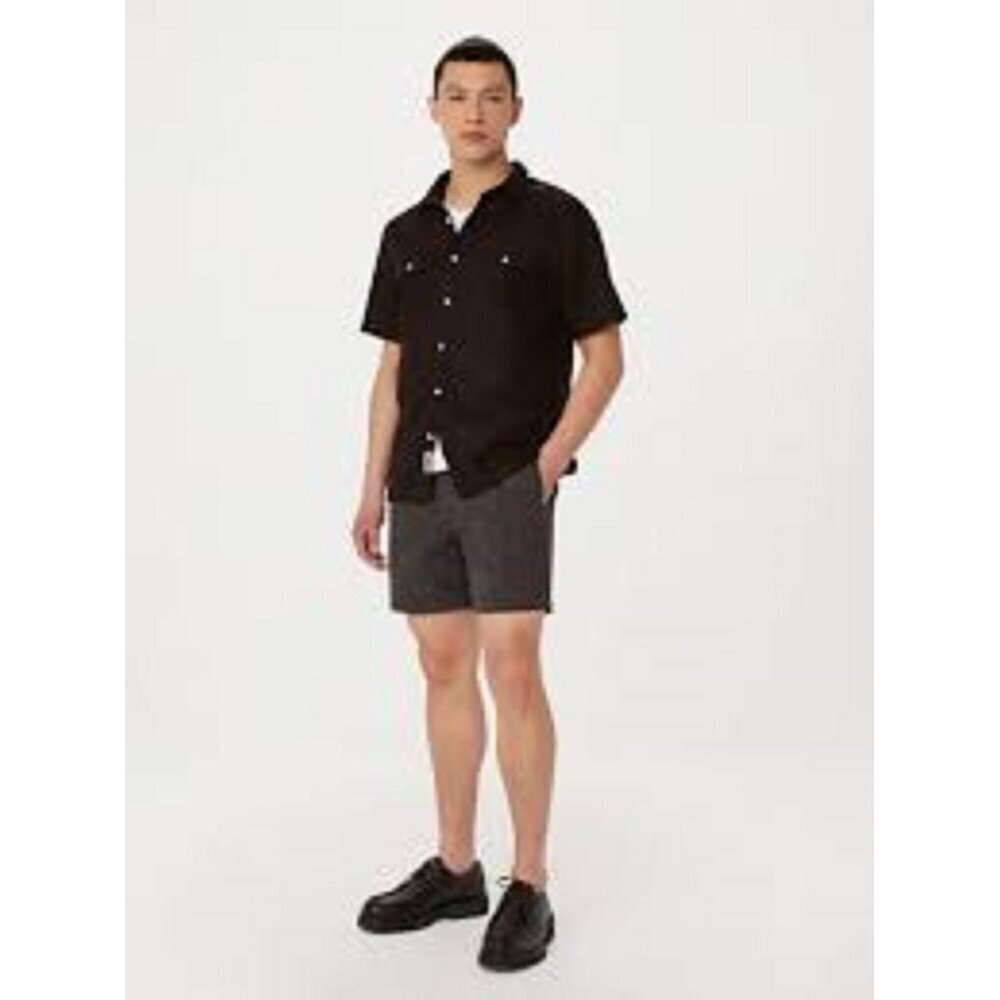 Frank and Oak Hemp Blend Camp Shirt Men's XL Short Sleeve Organic Cotton NEW